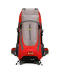 65L Outdoor Waterproof Backpack For Camping And Climbing Wear Resistant Nylon Hiking Mountaineering Pack With Ergonomic Padded Straps