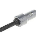 Two Slot Round Shank Drill Bit Adapter For Earth Auger Heads, SDS Arbor Connector, visible angled nut head
