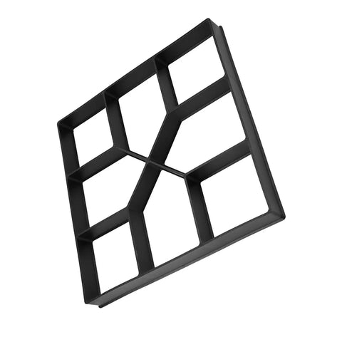 No Fuss Ready To Use Concrete Paver Stepping Stone Mold 15.75 Inch Square Reusable Plastic Garden Walkway Template, geometric pattern