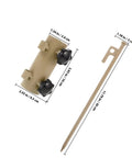Close-up of Six Piece Adjustable Tent Poles And Heavy Duty Canopy Stakes Kit with aluminum pegs and 12 inch ground nails