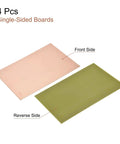 Copper Clad PCB Board For DIY Electronics FR4 Glass Fiber Single-Sided 200mm x 150mm x 1.5mm Pack Of 4 with front and reverse side