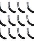 12 Piece Tiller Tine Set Replacement for Troy Bilt Horse 4460J 4459J 6554J 6555J Left And Right Hand Kit Black Finish Built Tough