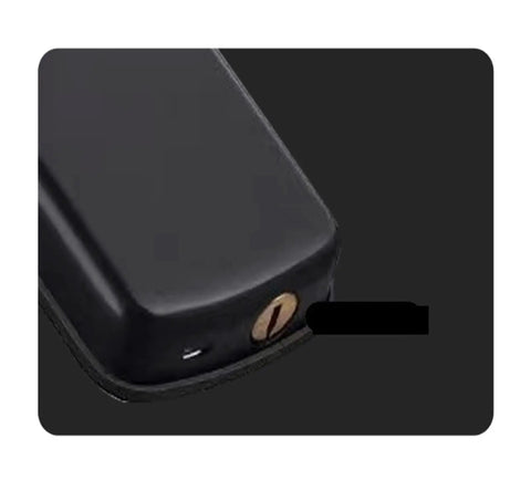 Keyless Entry Smart Lock With Slick Touchscreen Handle And Fingerprint Door Lock Electronic Deadbolt For Front Doors close-up view of locking mechanism in black finish.