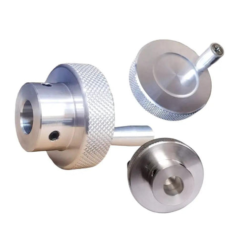 Two Inch Round Hand Wheel With Revolving Knob Handle For Milling Drilling Lathe Machines Precision Adjustment And Easy Grip For CNC