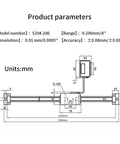 0 To 200 mm Digital Readout Scale With Remote LCD For Milling Machines And Lathes, 0-200mm range diagram