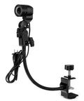Heavy Duty Clamp Light Socket With Gooseneck For E26 E27 Bases iron carbon alloy mount with durable aluminum clamp and switch