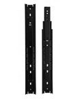 Ball Bearing Drawer Slides for Smooth Glide in Cabinets and Furniture, Cold Rolled Steel, Black Finish, Retrofit Kit, 1 Pair