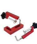 Dead Easy Quick Release Aluminum Miter Clamps With Killer 600 Pound Grip And Non Marking Rubber Pads, red clamps with adjustable screws