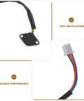 Automatic Transmission Neutral Safety Switch 2 Pack With Wire Leads Plastic Gear Position Sensor, black lead and connector