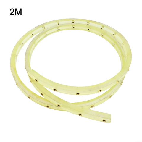 Nail Smooth Curves In Your Woodworking Projects With This Flexible Curve Router Guide Built Tough From Polyurethane And Equipped With Durable Brass Bushings Two Meters Long, featuring a bendable yellow strip.