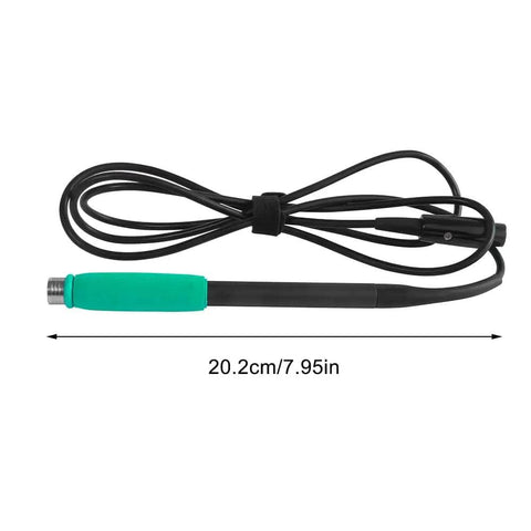 Six Hole T245 Soldering Handle with high-temp silicone grip and cable, 20.2cm length, for precision stations, pro grade design