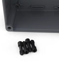 Open Weatherproof PS Plastic Junction Conduit Box with screws, built tough for electrical projects, 12 Inch by 8 Inch by 4 Inch.