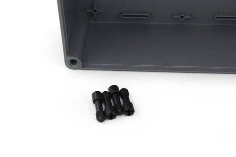 Open Weatherproof PS Plastic Junction Conduit Box with screws, built tough for electrical projects, 12 Inch by 8 Inch by 4 Inch.