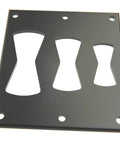 Front view of Bowtie Inlay Router Jig Set With 3 Size Templates And Insert Jig Included For Woodworking, Pro Grade Bowtie Joint Cutting Kit