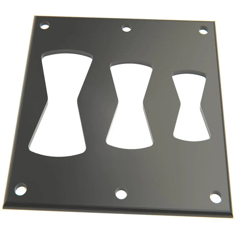 Front view of Bowtie Inlay Router Jig Set With 3 Size Templates And Insert Jig Included For Woodworking, Pro Grade Bowtie Joint Cutting Kit