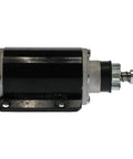 Side view of black cylindrical Starter For Evinrude Johnson OMC Outboard 40 75HP Replacement Part No Fuss Install Fit For 383691