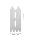 Metal component of Set Of Four Heavy Duty Bench Dog Clamps For Woodworking, Metal And Wood Board Fixing, showing dimensions.