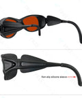 OD 6 Plus Laser Safety Specs For 190nm To 550nm Wavelengths Violet Blue Green Laser Eyewear Pro Grade Frame Style 2 Black