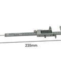 Digital Vernier Caliper 0-150mm Stainless Steel LCD(With battery) measuring tool with a large display and stainless steel body.