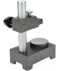 Dial Gauge Comparator Stand With Cast Iron Base And Eight Inch Column Round Anvil Fine Adjustment 180 Degree Travel With Lock Fits Lug Back Three Eighth Inch And Eight Millimeter Shank Indicators Pro Grade Shop Floor Tool, cast iron stand