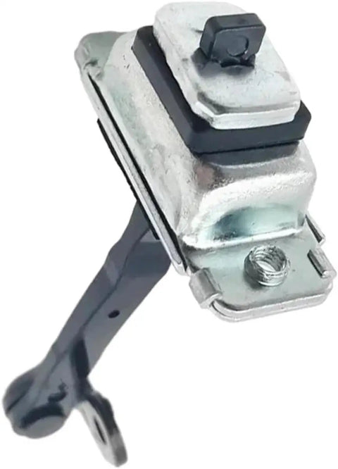 Close-up of Hyundai Accent Front Door Check Hinge And Door Stop Strap Beefy Door Limiter, right side, for 2006-2011 models.