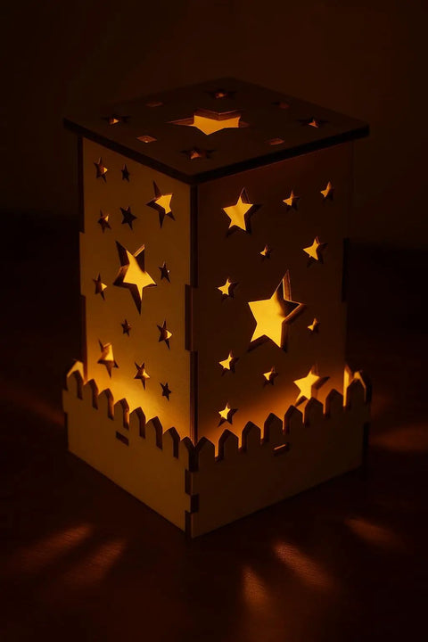 Wooden STEM Craft Kit For Kids Five In One Hands On Projects Including Balancing Bird Accordion Holder Star Night Light And Tensegrity Sculpture Educational Toy For Building Skills Teamwork Problem Solving And Creative Fun star night light glowing