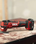 12V Brushless Oscillating Tool Kit with 40-Pc Accessory Set on workbench