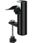 Clamp On Patio Umbrella Holder Clip For Rails No Hassle Adjustable Clamp For Poles Up To One And A Half Inches Black