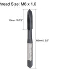 Spiral Point Threading Tap M6 X 1.0 With H2 Tolerance TICN Coated High Speed Steel shown with dimensions
