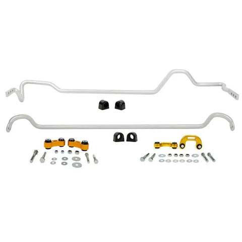 Sway Bar Vehicle Kit With Maximum Grip For Killer Handling On Street And Track Engineered To Deliver Unrivaled Traction And Tight Cornering In Any Weather showing silver bars and hardware