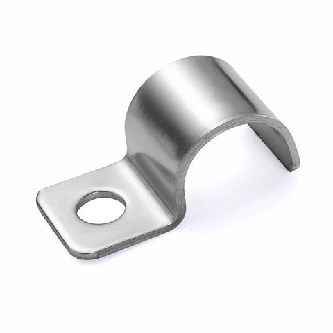 304 Stainless Steel Conduit Pipe Clamps Mounting Brackets One-Hole P-Type Clips For Tube Or Wire Cord Installation Fixed Clip OD 0.56 Inch