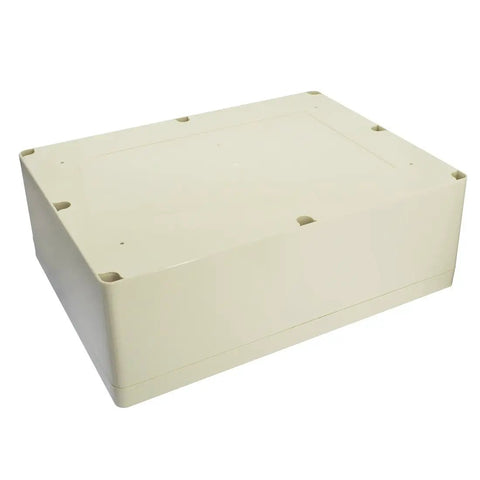 Heavy IP65 Waterproof Junction Box Universal Electrical Enclosure Built From ABS Plastic Foolproof Wiring Case In Pale Gray side view
