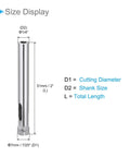 CoCud diamond drill bit, 7mm cutting diameter, 1/4-inch shank, nickel-plated, for glass drilling
