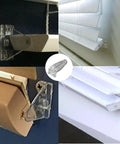 4 Pack Clear Plastic Hold Down Brackets For 1 Inch Mini Blind Bottom Rail Clips With Screws No Brainer Install