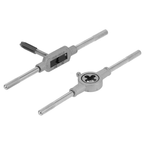 Pro Grade Hard Alloy Steel Tap Die Kit For Thread Repair, Manual Wrench Set, Tough As Nails Industrial Tools For Mending Male And Female Threads, Precision, Heavy Duty, All Purpose Thread Repair Kit, tap and die wrenches