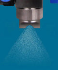 Stream of mist from Pro Grade Precision Pneumatic Spray Valve With Micrometer Knob For Industrial Paint Glue Dispensing.