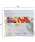 Travel Pill Bags Pouch Organizer 240 Pack BPA Free Reusable Pouches With Writable Labels Zipper Seal Waterproof AM PM