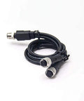 M12 Connector Cable with M12 Male to Dual Female Ends A-Coded 5-Pin Straight Cable 0.5 Meter for Sensor Automation