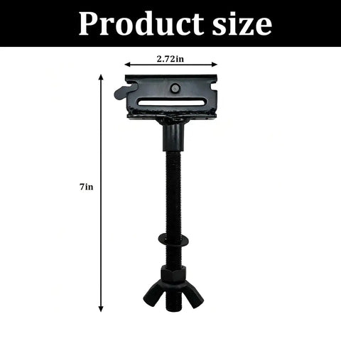 Heavy Duty E Track Spare Tire Holder Mount With X Track Tie Down Points For Spare Wheel Carrier shown with dimensions 2.72 x 7.05 inches