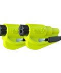 Emergency Keychain Car Escape Tool Pack Of 2, 2-In-1 Seatbelt Cutter And Window Breaker, Lifesaving Compact Hammer Made In USA Safety Yellow