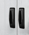 Self Stick Instant Cabinet Drawer Handle Multipurpose Stick On Handle for Kitchen Cabinets Doors and Windows, black plastic