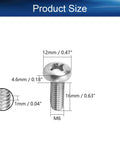 15 Piece M6 Pan Head Machine Screws Tough As Nails 304 Stainless Steel Phillips Cross Drive Fasteners size chart overview