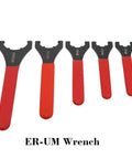 Premium ER16UM ER20UM ER25UM ER32UM ER40UM ER50UM Collet Wrench Nut Set for CNC Milling, set of five ergonomic wrenches.