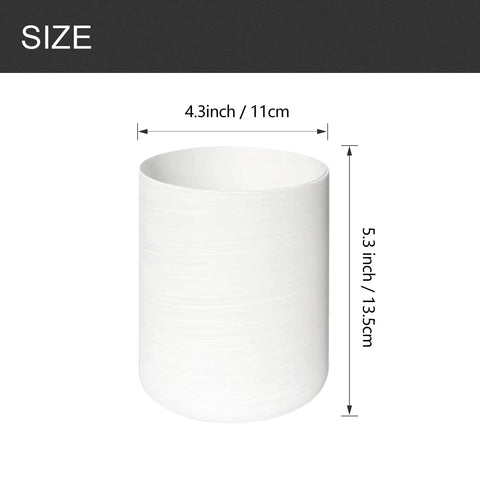 White Line Painted Glass Shade Cylinder Globe Replacement For Vanity Lights And Chandeliers One And Five Eighths Inch Fitter