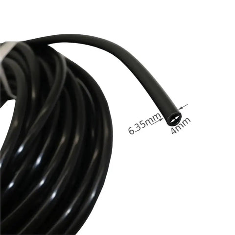 Close-up of 100 Meter One Quarter Inch PE Pipe For Reverse Osmosis Aquarium Filter System Tubing Water Supply And Irrigation