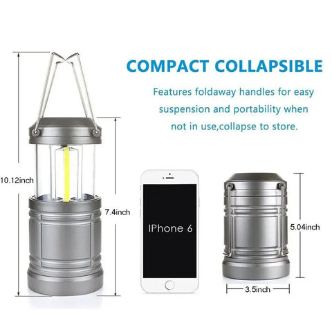 Two Pack LED Camping Lanterns Battery Powered Hanging Lanterns For Emergency Storm Power Outage Survival Kit Water Resistant Portable And Compact