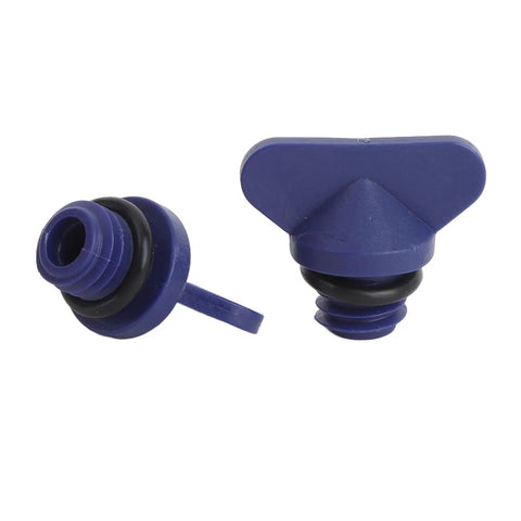 Premium 5 Pcs Engine Block Drain Plug Kit Fits Mercruiser With Exact OE Part Numbers 8M0119211 And 12-19183 blue ABS drain plugs