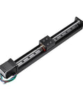 All In One CNC Sliding Table Rail Linear Stage Kit With XYZ Axis Motion, 200mm Stroke, visible stepper motor drive component