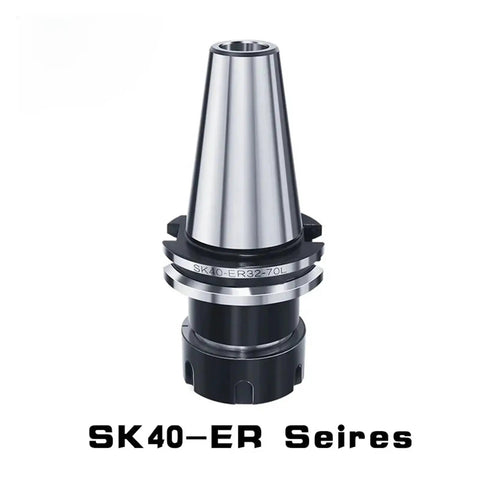 Bad Ass Sk40 Spring Collet Set With Er16 Er20 Er25 Er32 Er40, Premium stainless steel collet holder with smooth grip.