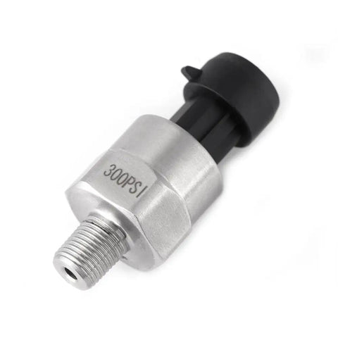 1/8 NPT Stainless Steel Pressure Transducer Sensor for Oil Fuel Air Water Measurement High Sensitivity Accuracy with 5V Output and 300 PSI Range